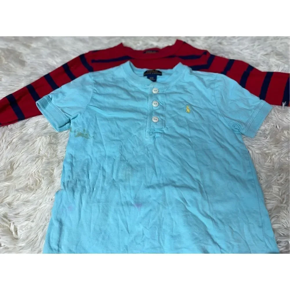 Boys Toddler 5 piece size 3T Short Sleeve & Long Sleeve shirt lot by Polo Ralph